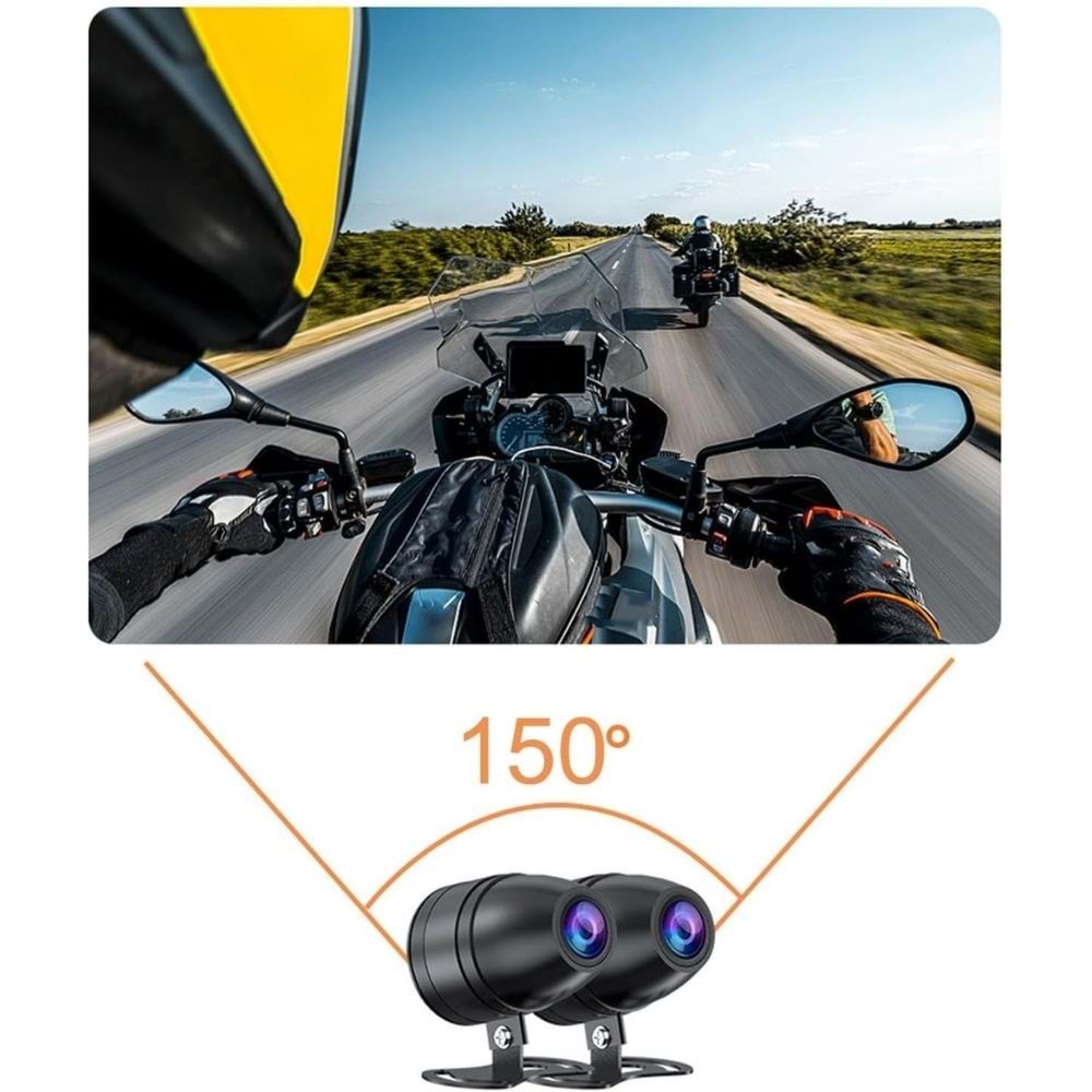 KNMASTER MOTOCAM 1000 ÇİFT KAMERALI FULL HD