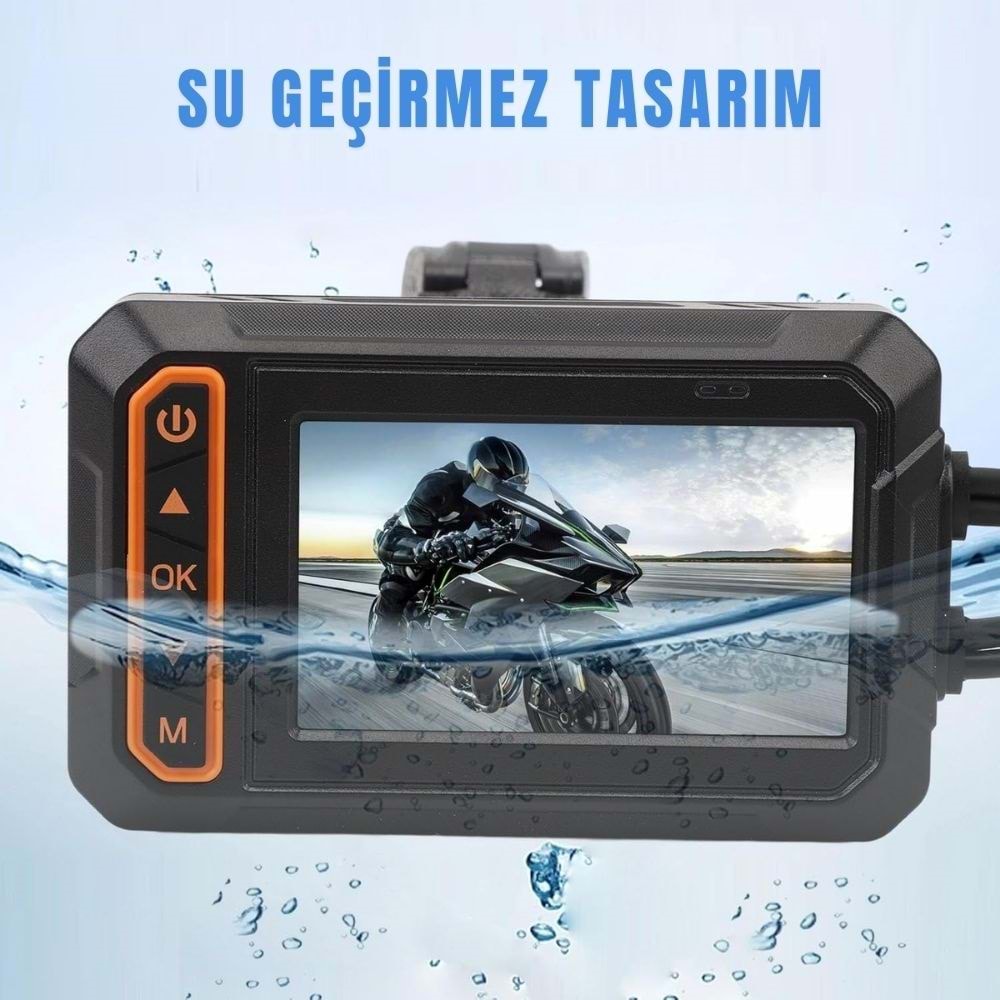 KNMASTER MOTOCAM 1000 ÇİFT KAMERALI FULL HD