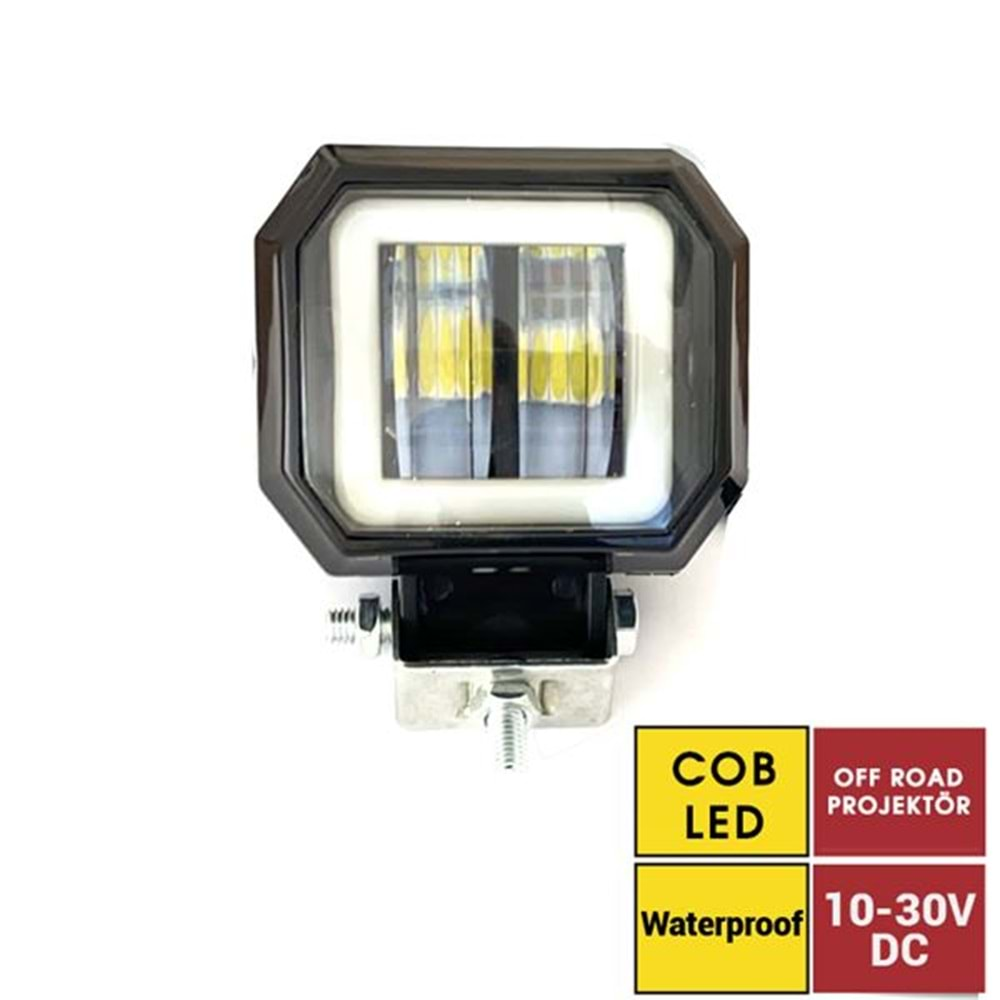 CARUB OFF ROAD PROJEKTÖR 10-30V 10W COB MERCEK BEYAZ