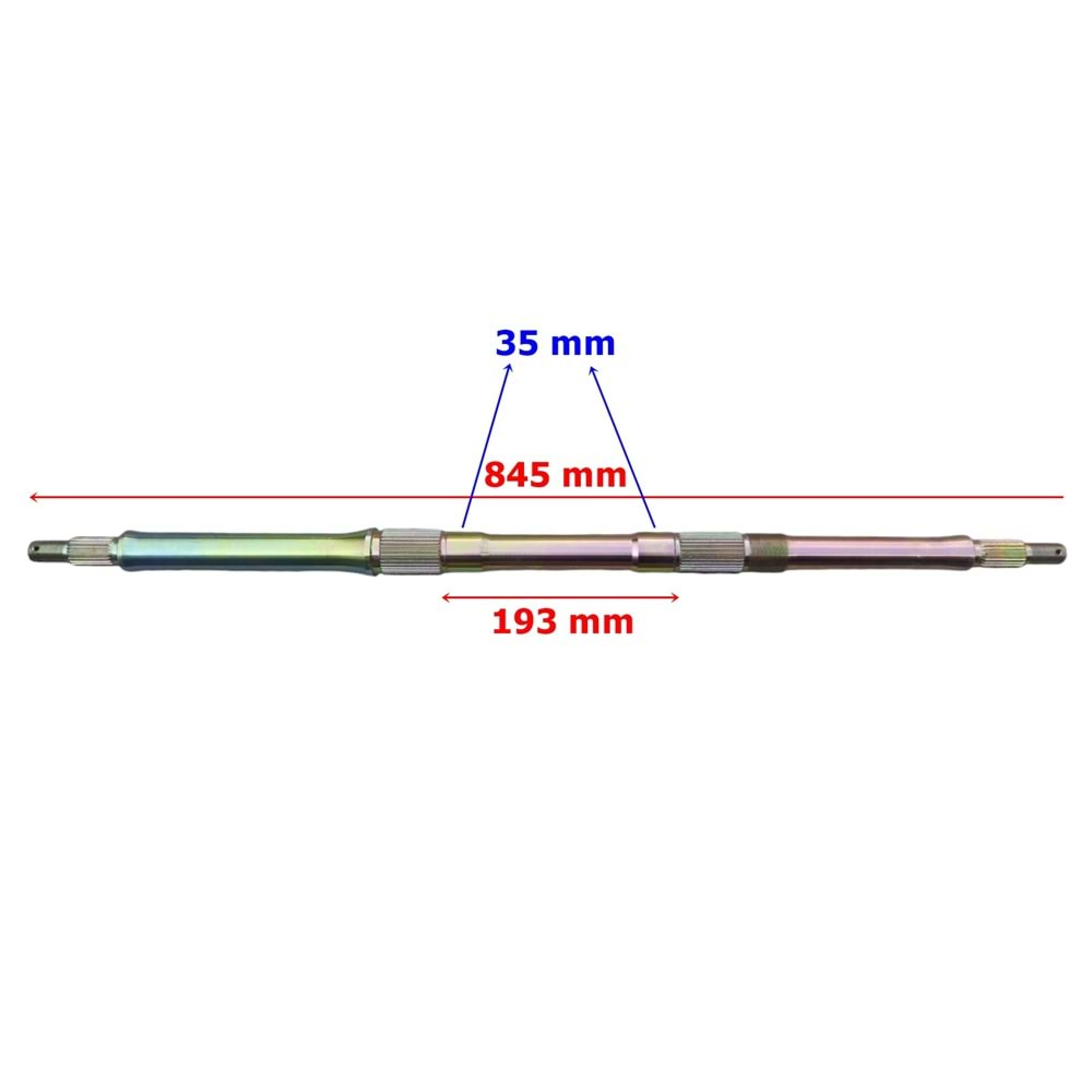 LX250 ATV YUKİ 250 AKS 845 mm TEK YİVLİ BİLYA YATAĞI 35 mm 23 FREZE