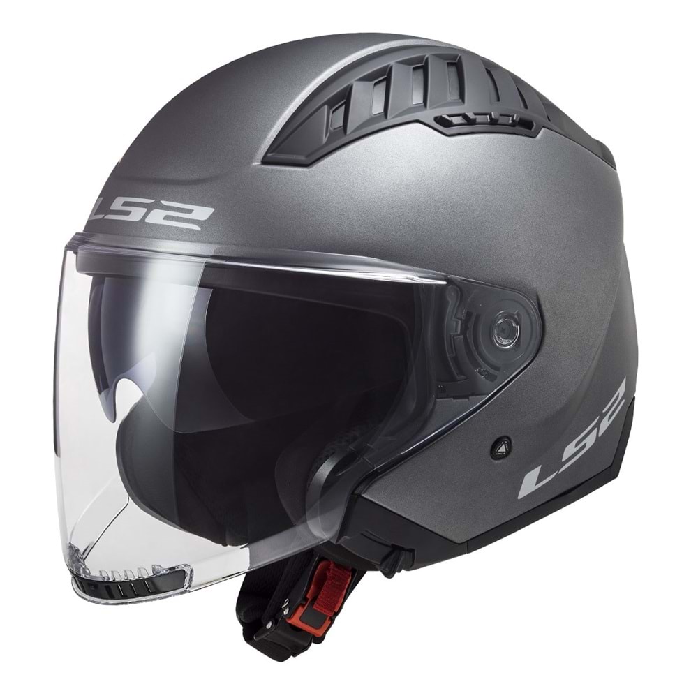 LS2 COPTER 2 MAT TITANIUM KASK - GRİ - M