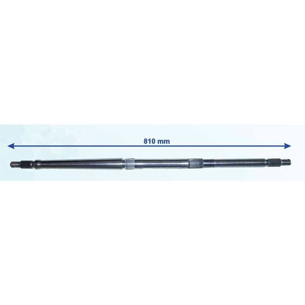 150CC ATV YUKİ AKS MİLİ 810 mm TEK YİVLİ BİLYA YATAĞI 30 mm 23 FREZE