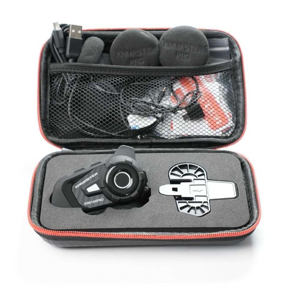 KNMASTER KN6100PRO INTERCOM KASK KULAKLIK SETİ SİYAH İNTERKOM