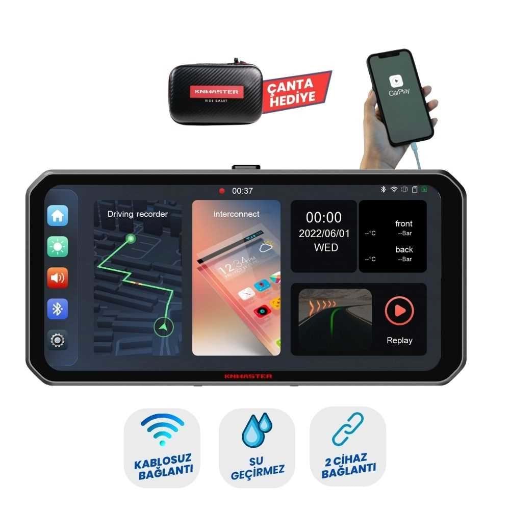 Knmaster Motoplay 1000 6.25 Kablosuz Carplay & Android Auto