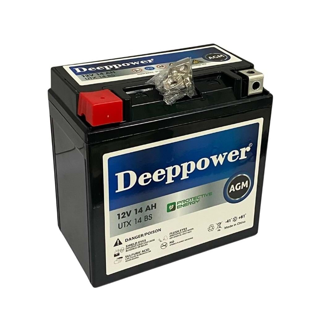 DEEPPOWER 12V14AH MOTOSİKLET AKÜ 1214 UTX14