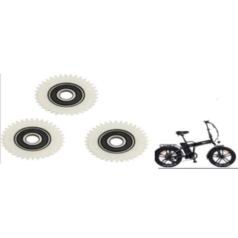 PEDAL DESTEKLİ BİSİKLET ŞANZUMAN DİŞLİSİ TAKIMI 3LÜ 36T