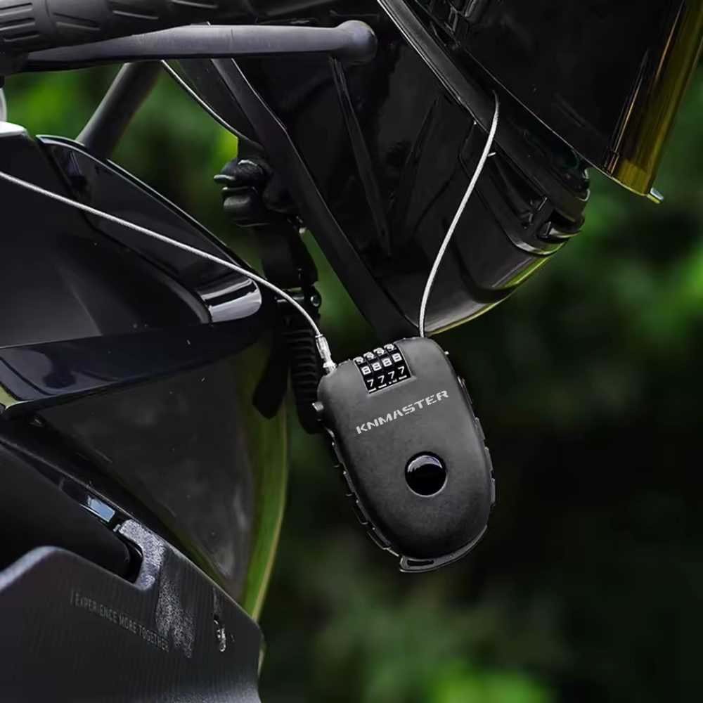 KNMASTER HL300 MOTOSİKLET KASK KİLİDİ ESNEK KABLO