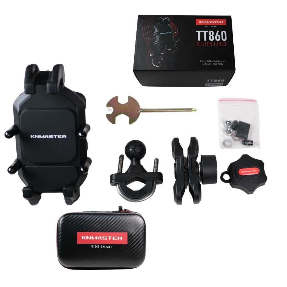 KNMASTER TT-860 TELEFON TUTUCU TİTREŞİM ENGELLEYİCİ TÜM MOTOSİKLETLER