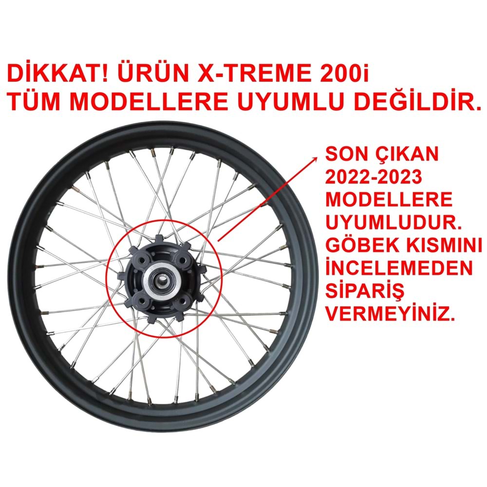 MONDİAL X TREME CROSS ARKA JANT ENJEKSİYONLU MODEL 2.50-19 (2022-....) ORJ