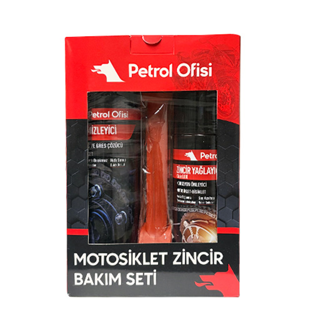 PETROL OFİSİ ZİNCİR BAKIM SETİ (Özel Kutu Temizleme Fırçalı Set)