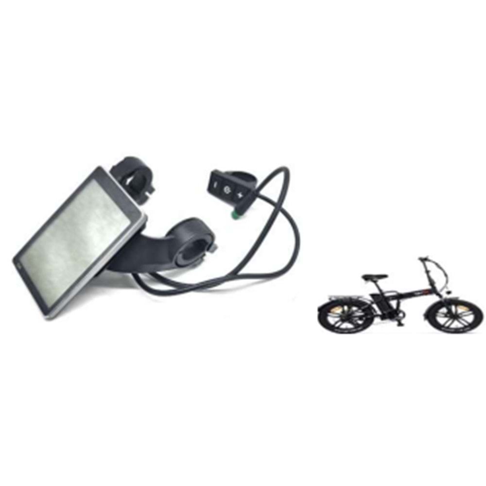 PEDAL DESTEKLİ ELEKTRİKLİ BİSİKLET LCD KİLOMETRE SAATİ (M5 6 PİN) PLASTİK
