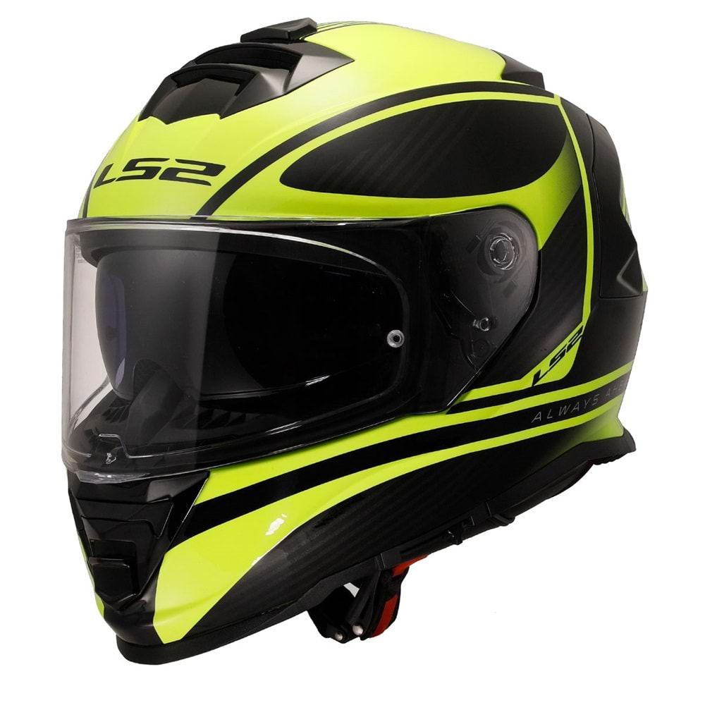 LS2 STORM 2 DODGER MAT SİYAH-NEON SARI KASK - SARI - L