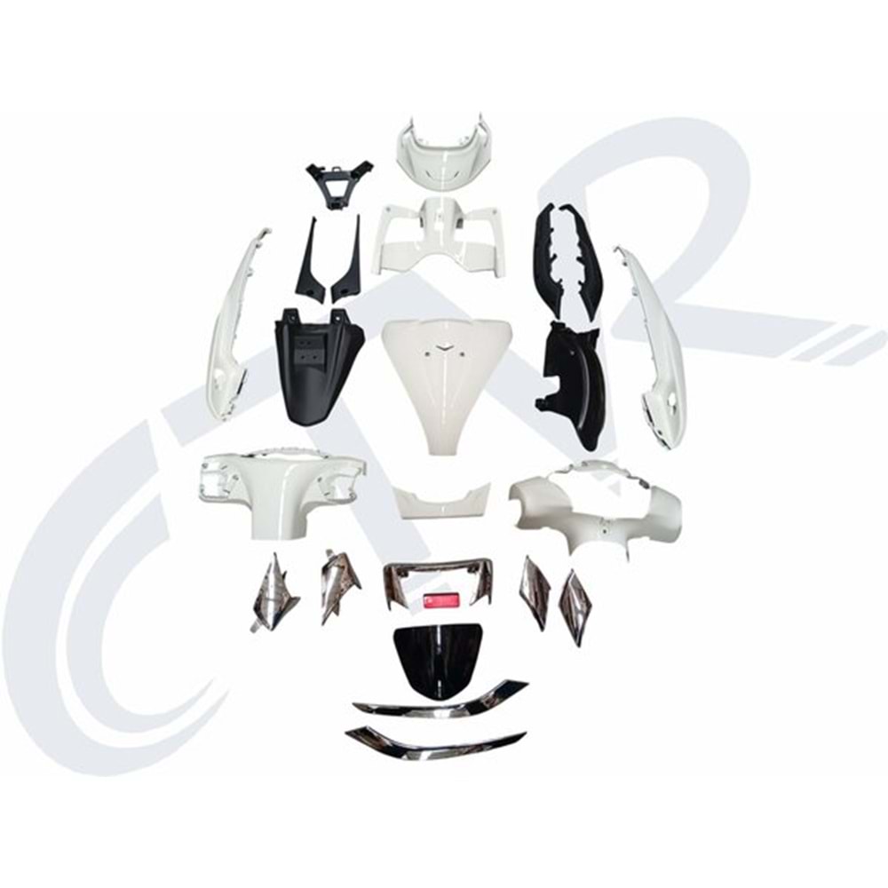 TVS JUPITER 125 CC UYUMLU KAPORTA SETİ BEYAZ