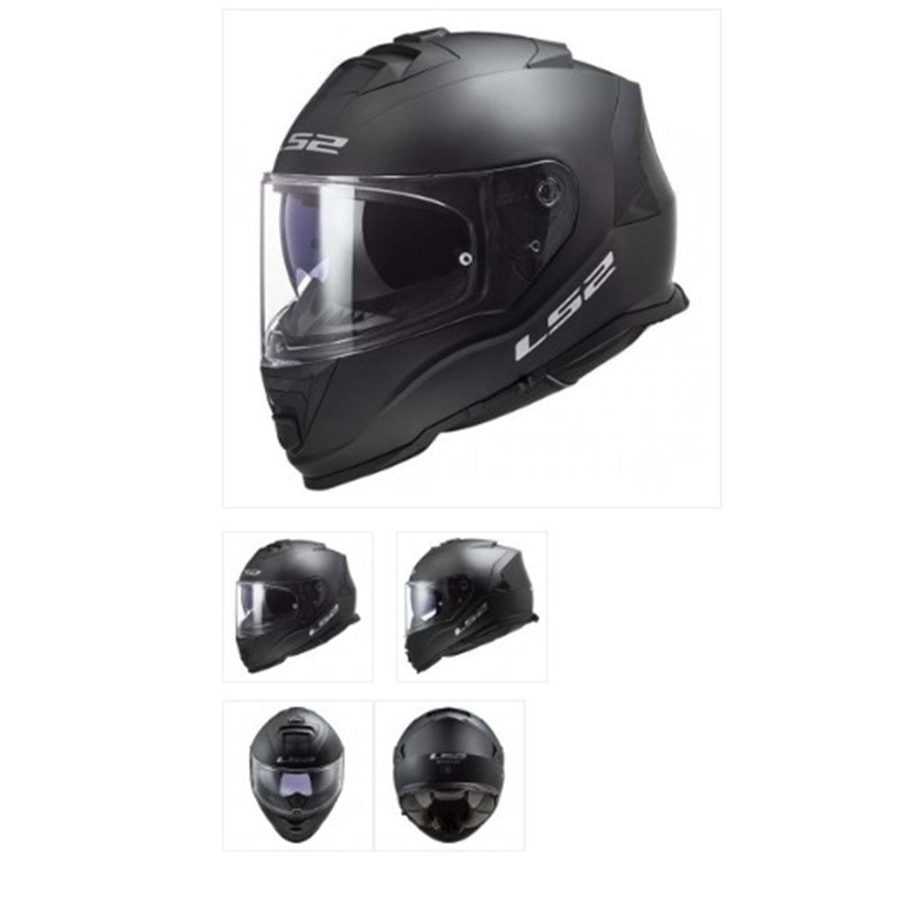 LS2 STORM 2 MAT SİYAH KASK - SİYAH