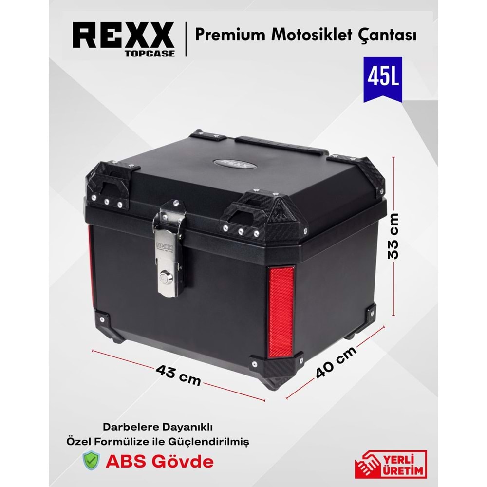 KARE KÖŞELİ 45LİTRE ARKA ÇANTA SİYAH