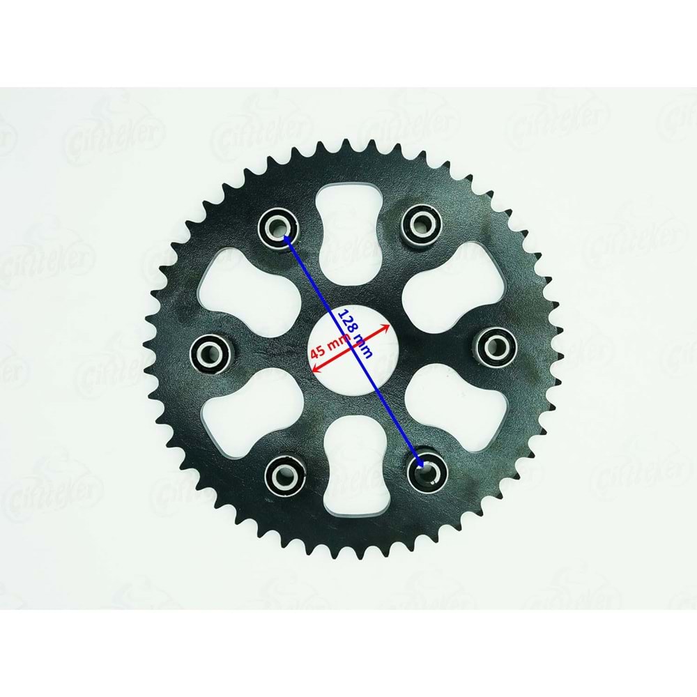 YUKİ 250 İZCİ CROSS ARKA DİŞLİ 428-50T İÇ 45 mm 6 TAKOZLU