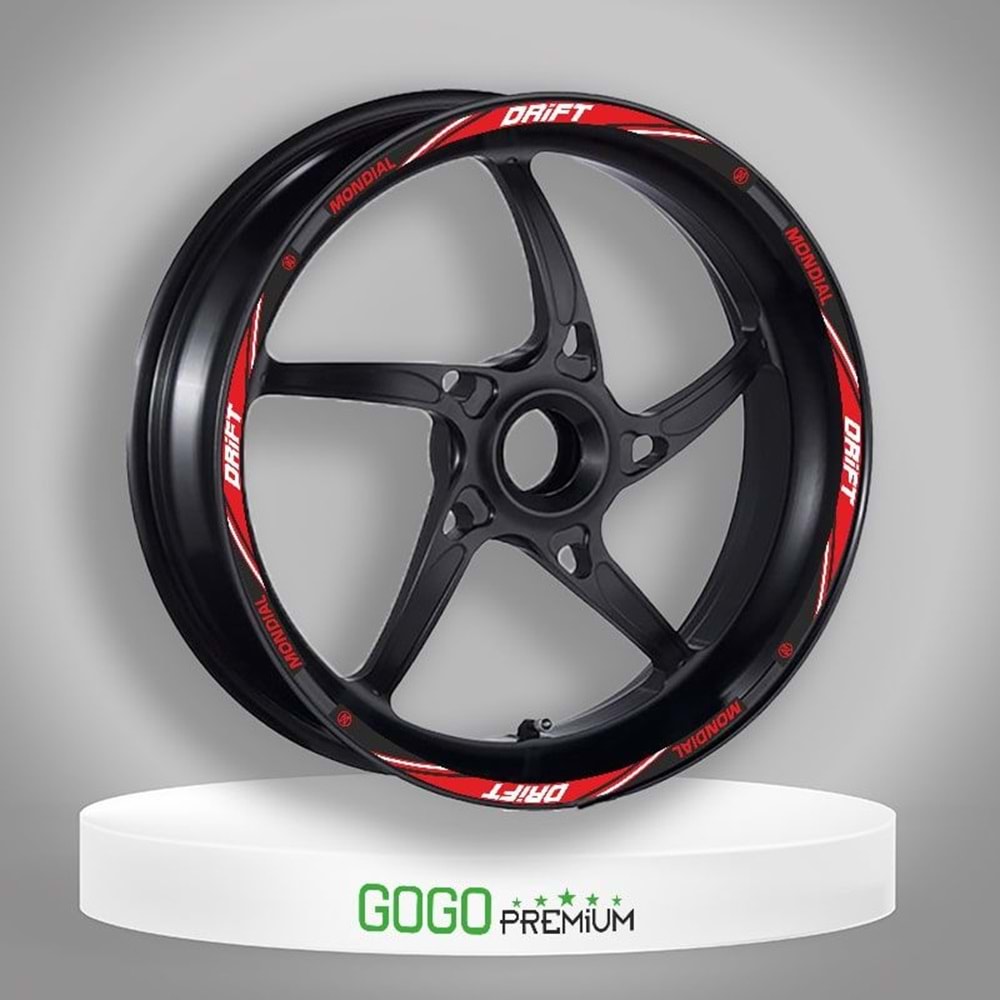 MONDİAL DRİFT L UYUMLU KIRMIZI JANT ŞERİDİ KIRMIZI KDL