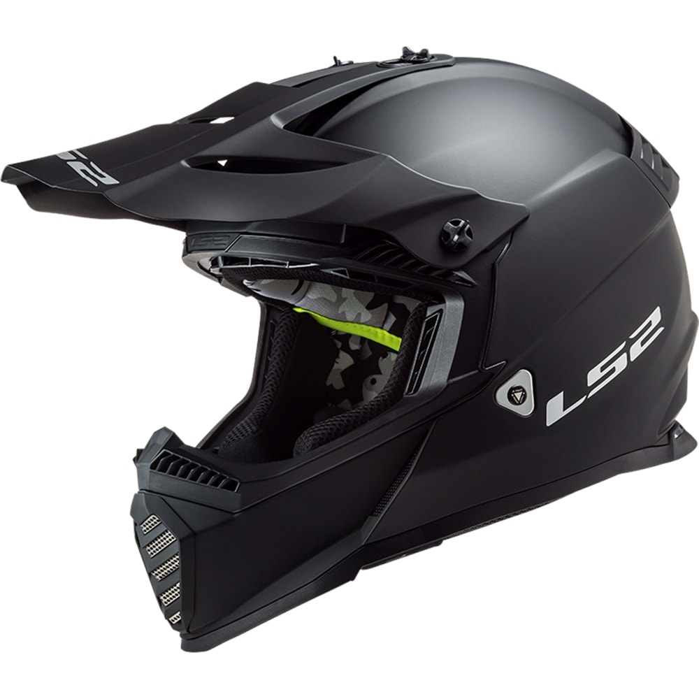 LS2 FAST EVO MAT SİYAH CROSS KASK - SİYAH