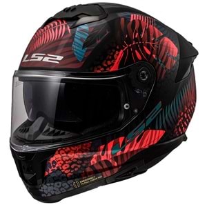 LS2 STREAM 2 JUNGLE MAT SİYAH-MAVİ-PEMBE KASK - PEMBE - M