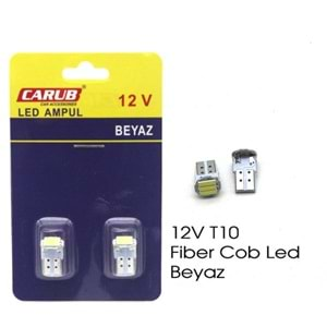 CARUB LED AMPÜL 12V T10 3 COB DIPSIZ LED BEYAZ