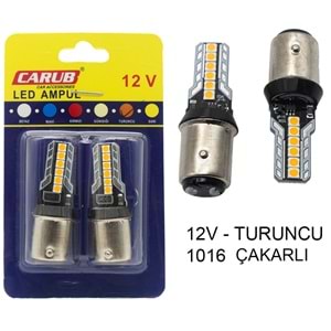 CARUB Ampul 12V 1016 Turuncu Çakar-Düz