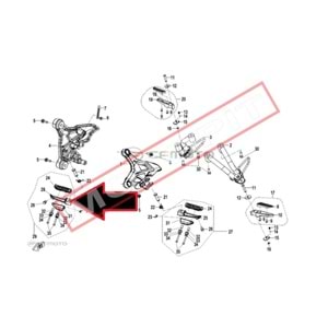 CF MOTO 250NK 250SR SAĞ ÖN BASAMAK DEMİRİ