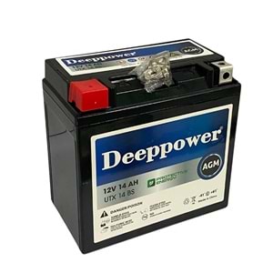 DEEPPOWER 12V14AH MOTOSİKLET AKÜ 1214 UTX14