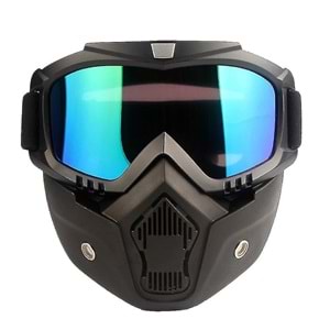 MOTOSİKLET KASK MASKESİ - AYNALI - M