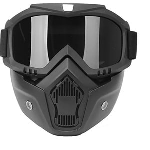 MOTOSİKLET KASK MASKESİ - SİYAH - M