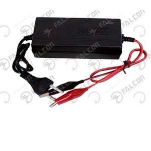 AKÜ ŞARJ ALETİ 12V 20AH 2 LEDS FALCON