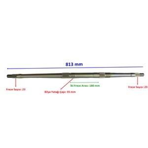 APACHİ ATV AKS MİLİ 813MM TEK YİVLİ BİLYA YATAĞI 35MM 23FREZE