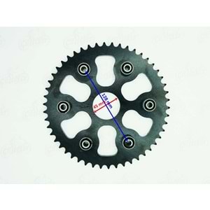 YUKİ 250 İZCİ CROSS ARKA DİŞLİ 428-50T İÇ 45 mm 6 TAKOZLU