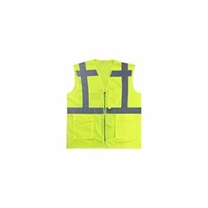 REFLEKTÖRLÜ İKAZ YELEĞİ CEPSİZ