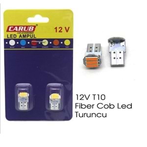 CARUB AMPUL 12V T10 FİBER COB LED TURUNCU