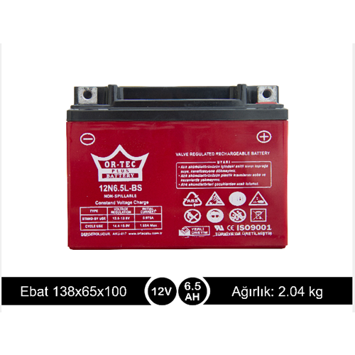 ORTEC 12V 6.5 AH CG AKÜ 12N6.5L-BS