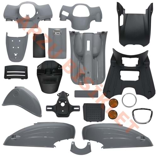 MONDİAL TURISMO 50 UYUMLU KAPORTA SETİ GRİ