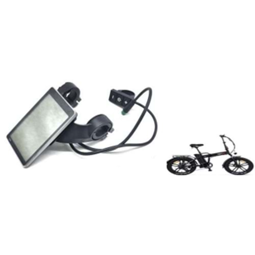 PEDAL DESTEKLİ ELEKTRİKLİ BİSİKLET LCD KİLOMETRE SAATİ (M5 6 PİN) PLASTİK