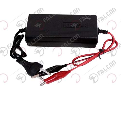 AKÜ ŞARJ ALETİ 12V 20AH 2 LEDS FALCON