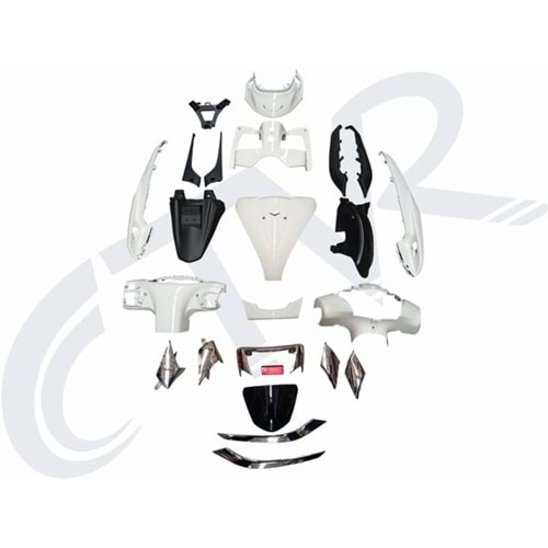 TVS JUPITER 125 CC UYUMLU KAPORTA SETİ BEYAZ