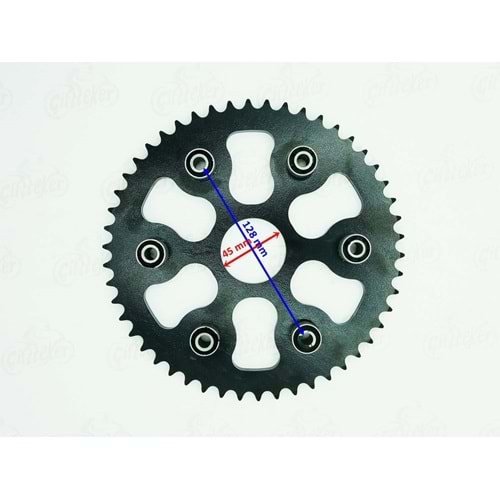 YUKİ 250 İZCİ CROSS ARKA DİŞLİ 428-50T İÇ 45 mm 6 TAKOZLU