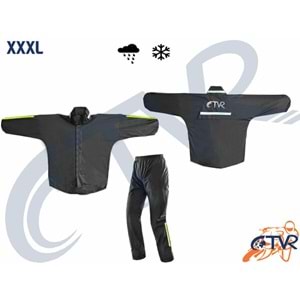 YAĞMURLUK TAKIMI ALT ÜST TAKIM - SİYAH - XXL