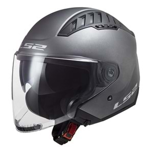 LS2 COPTER 2 MAT TITANIUM KASK - GRİ - M