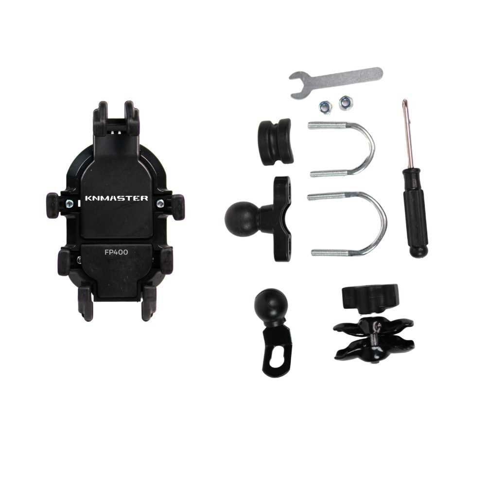 KNMASTER FP400 Titreşim Engelleyicili Tüm Motosikletlere Uyumlu Telefon Tutucu