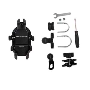 KNMASTER FP400 Titreşim Engelleyicili Tüm Motosikletlere Uyumlu Telefon Tutucu