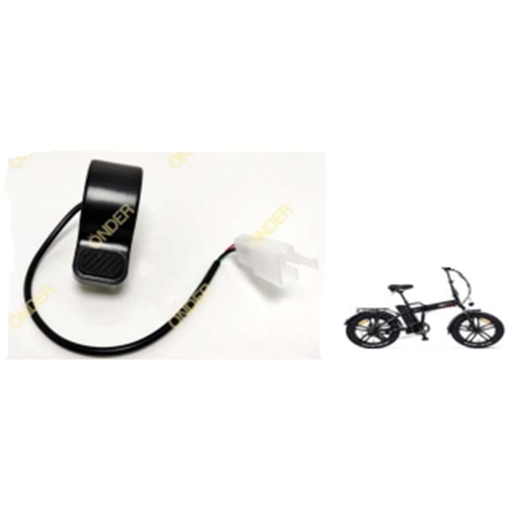 PEDAL DESTEKLİ ELEKTRİKLİ BİSİKLET GAZ KOLU PARMAK BASMALI SOKET FİŞLİ