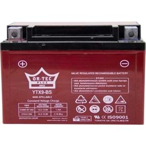 ORTEC 12V 9 AH YATIK AKÜ YTX9