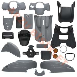 MONDİAL TURISMO 50 UYUMLU KAPORTA SETİ GRİ