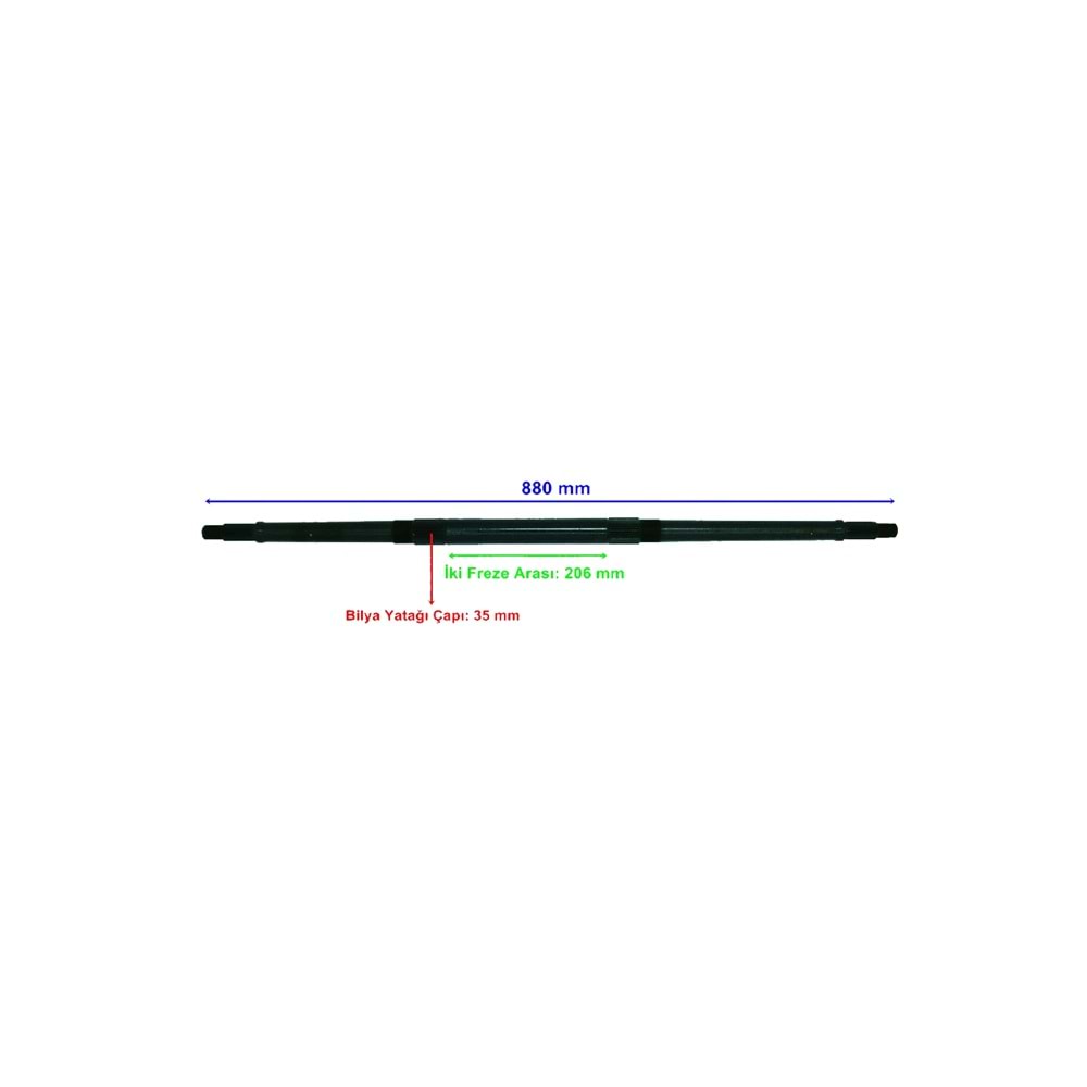 KANUNİ 150UOFF ATV AKS MİLİ 88CM