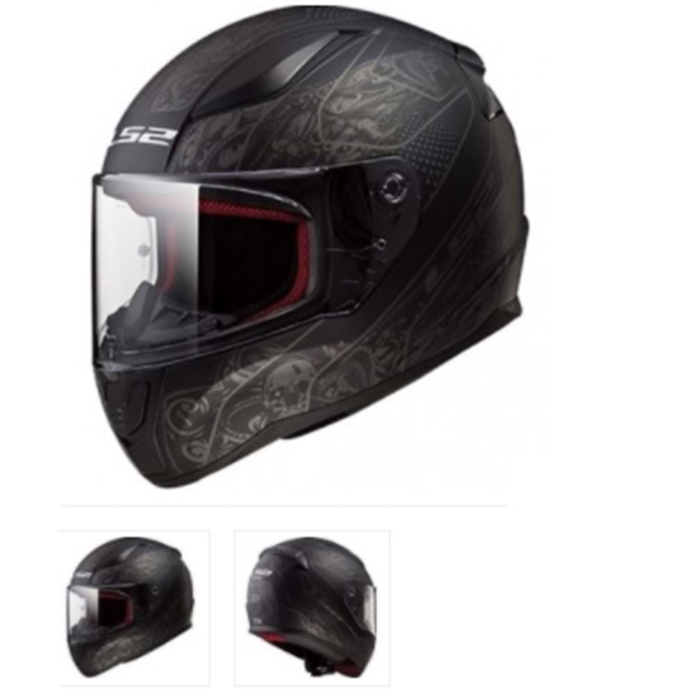 LS2 RAPID CRYPT MAT SİYAH KASK - SİYAH - XL