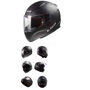 LS2 RAPID MAT SİYAH KASK - SİYAH - 3XL